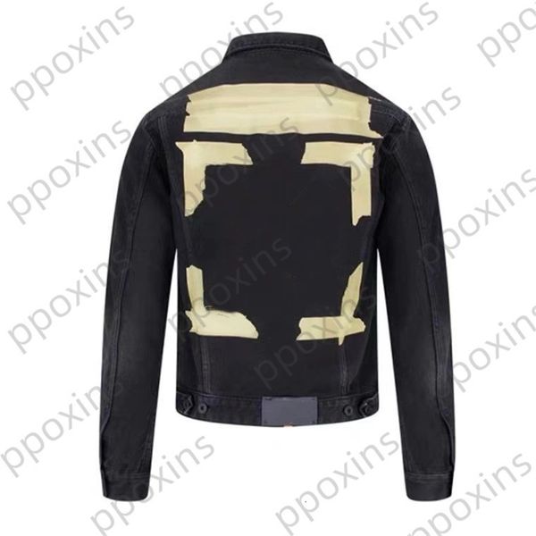 

fashion designer men's jacket denim bronzing tape arrow male and female lovers fashion brand winter jackets for men windbreakers coat, Black;brown