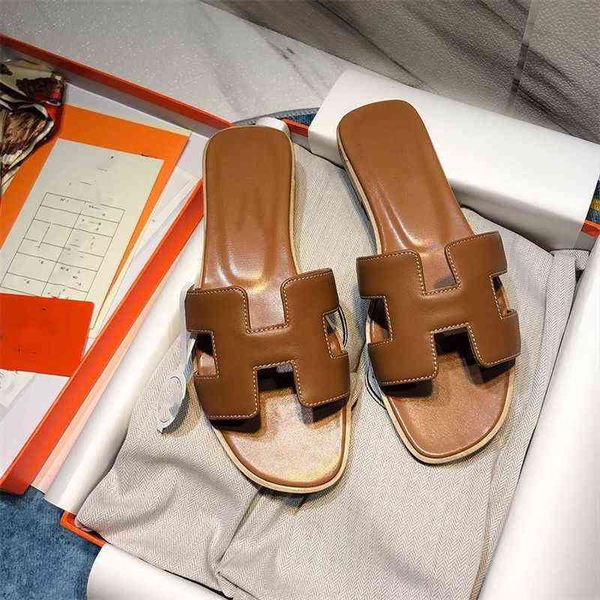 

designer h slippers herme women's sliders net red h slipper's summer flat bottom fashion wear sandals leisure korean beach travel, Black