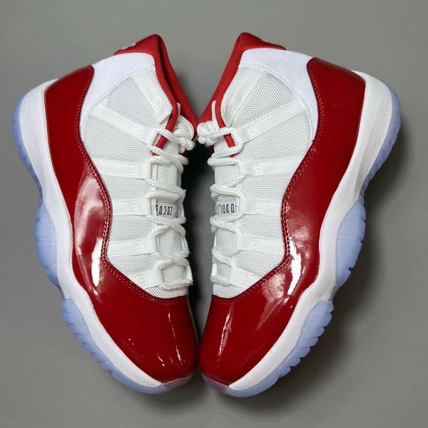 

new release authentic 11 cherry white varsity red outdoor shoes 11s real carbon fiber men women sports sneakers with original box ct8012-116