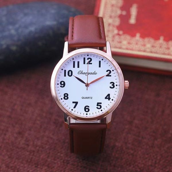 

luxury womens watches simple casual digital ladies belt watch student middle-aged and elderly quartz waterproof electronic trend watch, Slivery;golden