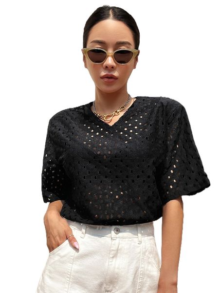 

dazy solid blouse without bra y8xl#, White