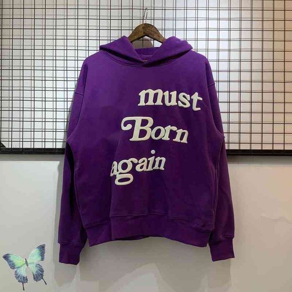 

mens hoodie kan 22 ye designer hooded sweater cpfm foam print sweatshirt usa hip hop clothing women casual pullover couple street hoodies 88, Black