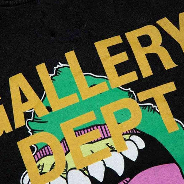 

quality mens high tshirts galeryes t shirt depes trend designer t shirt 2022 spring womens same batch summer used cartoon printed short sl, Black