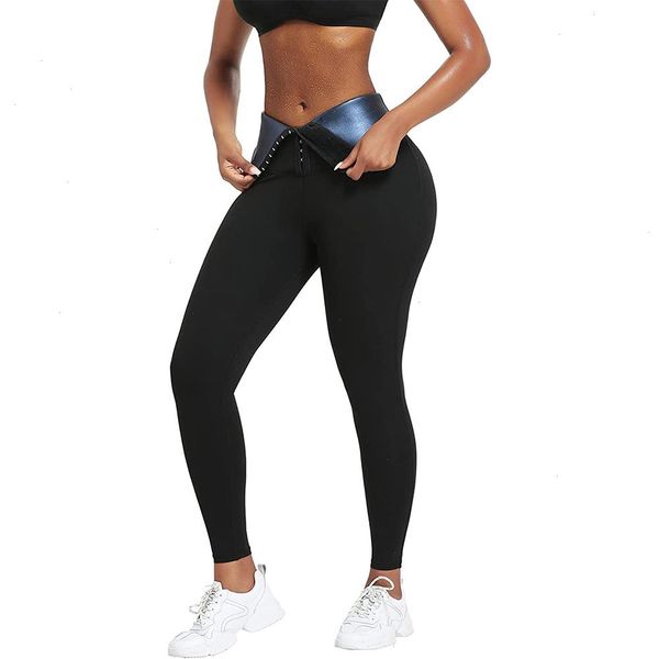 

sweat sauna shaping pants shaper high waist shorts womens abdomen control hip-lifting body fitness breasted neoprene short, Black;white