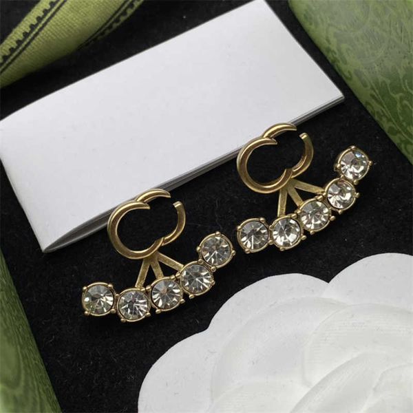 

women designer double letter pendant stud luxury brand womens earring designers earrings studs pearl earrings fashion jewelry, Golden