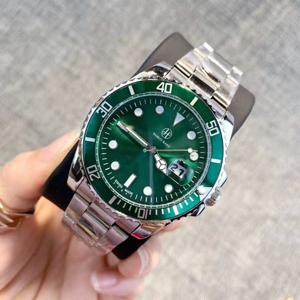 

business fashion men's watch 40mm quartz noble elegant bracelet watchband classic01, Slivery;brown