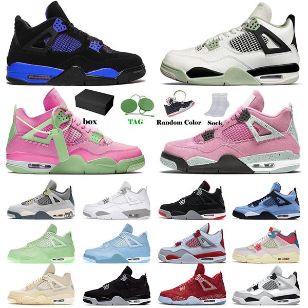 

shoes 2022 new arrival 4 mens womens jumpman 4s basketball shoes designer sb bred iv seafoam military black cat craft cactus jack peach pink