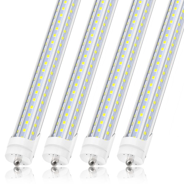 Estoque nos tubos de LED de 8 pés de 8 pés dos EUA 6000K FA8 120W LUZES DE TUBO LED em forma de D.