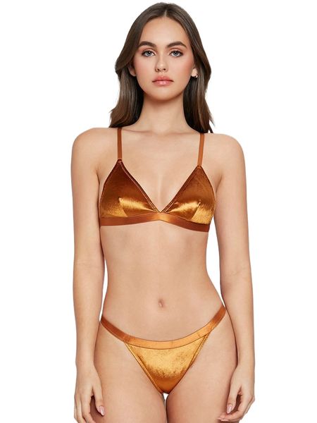 

plain triangle lingerie set t47x#, Black;red