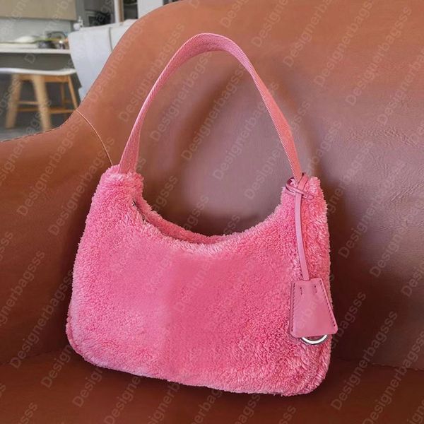 

designer plush hobo fur shoulder bag handbag crossbody bags soft purse fashion shopping bag for women lady handbags luxury messenger bag col