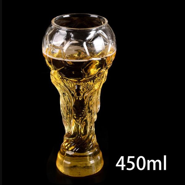 Jogo de futebol criativo Crystal World Cup Crystals Cervejas Copas de vidro de cerveja Canecas de caneca de água 450ml