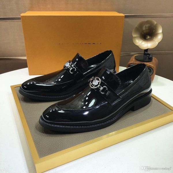 

aa breathable mens business lace-up black/brown/red pointed toe designer luxury formal carved genuine leather wedding oxfords office shoes 1