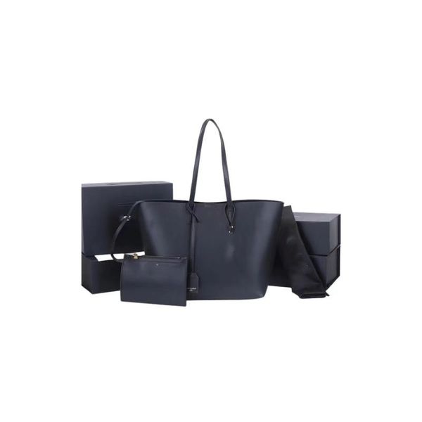 

luxury design saintlaureentparis horizontal soft leather shopping bag tote handbag shoulder bag