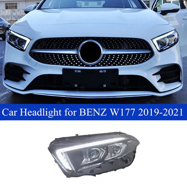 Car LED Daytime Running Head Light per BENZ Classe A W177 Faro 2019-2021 A180 A200 A220 Indicatori di direzione dinamici Lampade automatiche