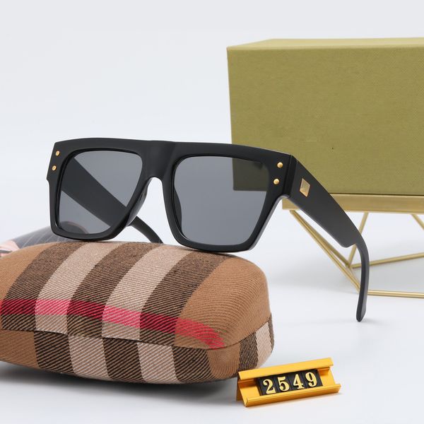 

brand designer luxury ladies men sunglasses uv400 4 colors random wholesale luxury quality packaging 2549, White;black