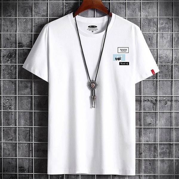 

kaus terbaru untuk pria pakaian fitness kerah o putih anime ukuran besar s6xl baru goth punk 220610, White;black