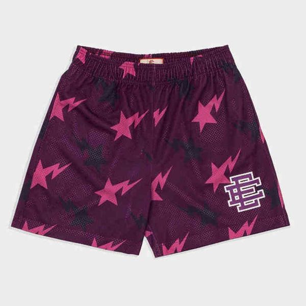 

eric luxury emanuel short summer fashion ee basic men's shorts newyork city skyline designers casual fitness gym workout mesh breathab, White;black