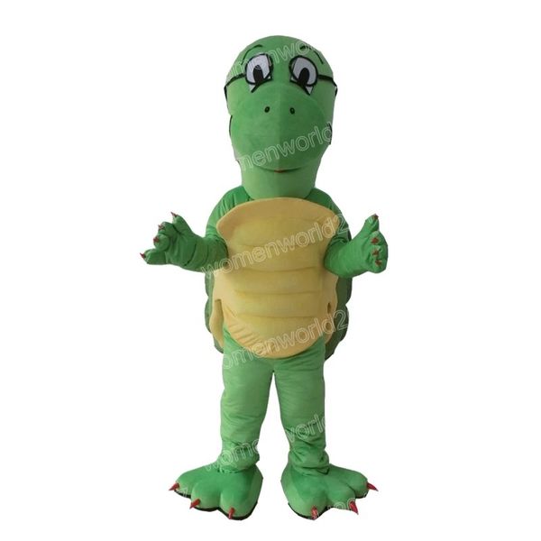 Halloween Green Turtle Mascot Costume Propções de publicidade de desenhos animados