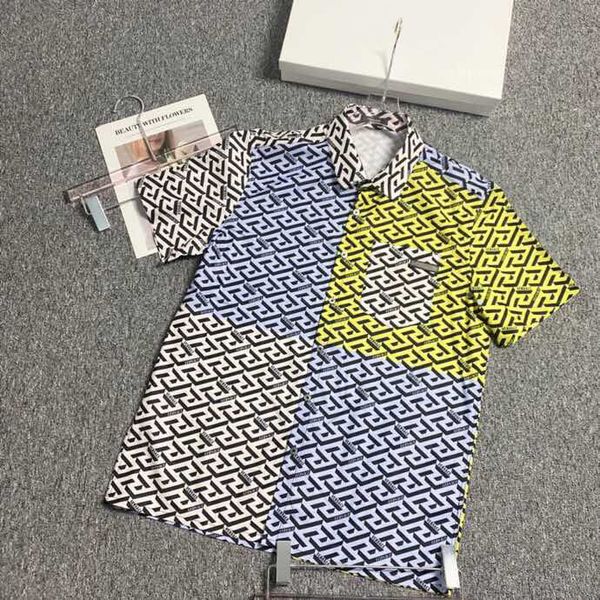 

women's men's letters presbyopia casual loose t-shirt super texture short sleeve polo shirt trend couple shirt g453, Black;brown