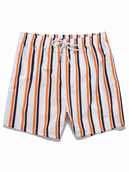 

romwe guys striped drawstring shorts a4ft#, White;black
