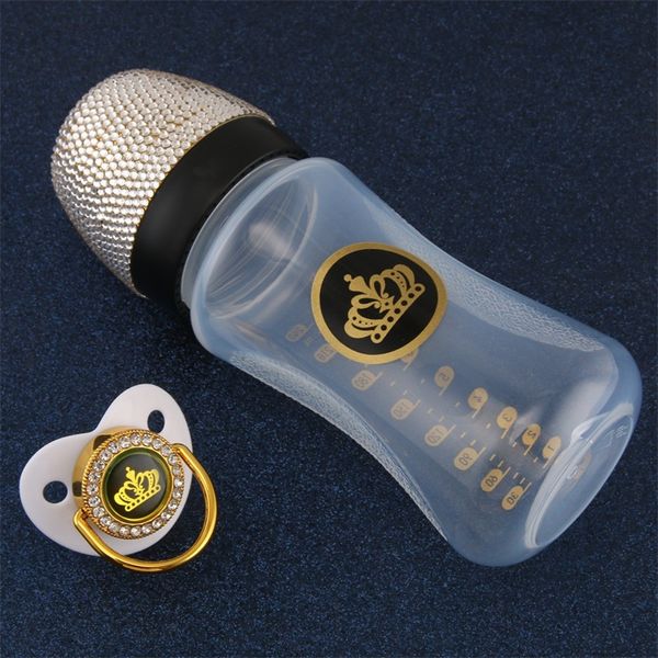 Luxury Bling Bling Diamond Biberon 240 ML Wide Neck PP Biberon BPA Free Perfect Baby Gift Set 5547 Q2