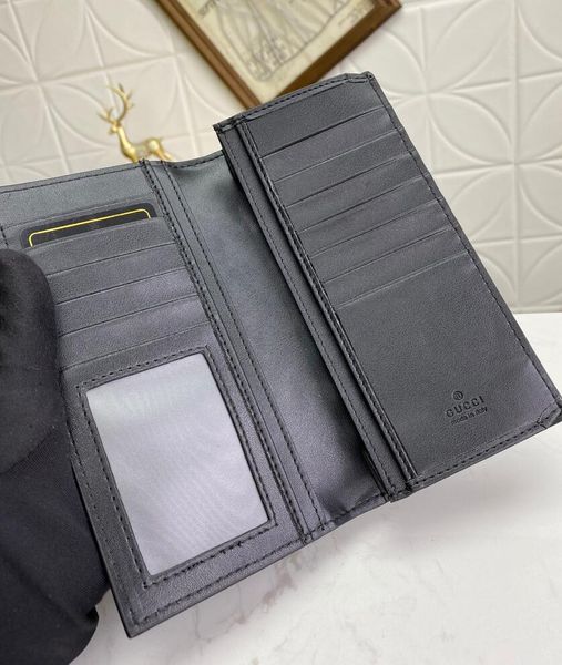 

famous brand letter embossed wallet luxury designer multi-card position men long clutch bags women short coin purses storage wallets card ho, Red;black