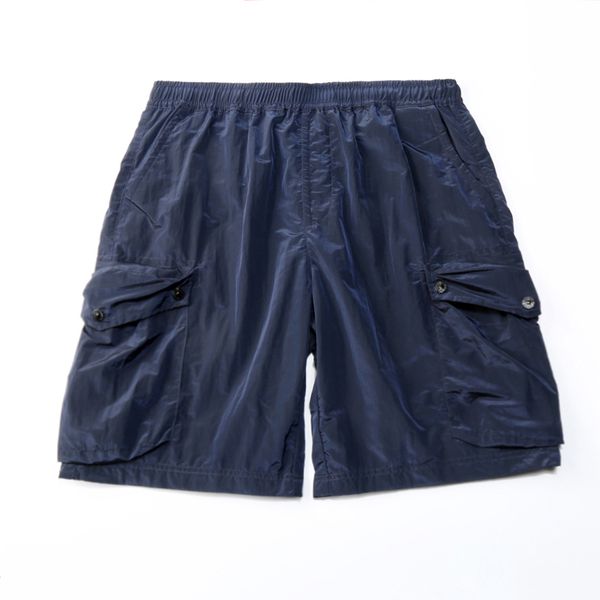 

men's shorts in summer sports and leisure style fashion trendy elastic side pocket shorts, White;black