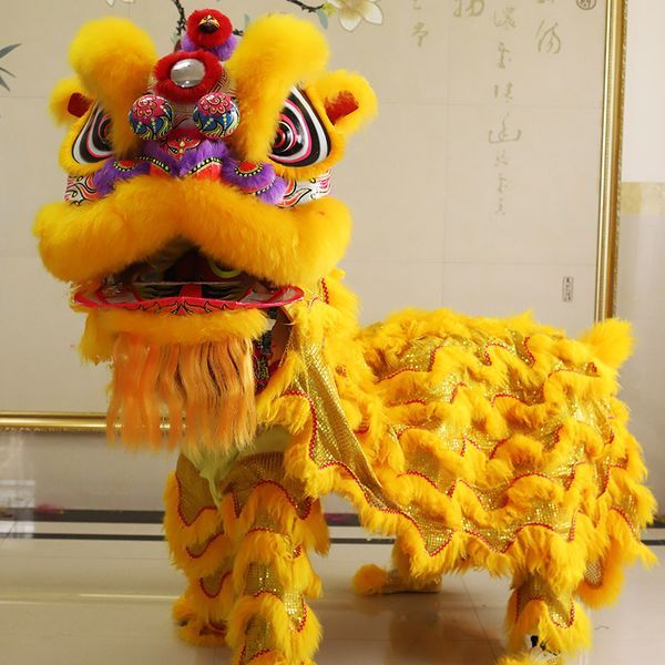 

mascot doll costume lion and buddha costume lion dance wool lion dance props competitive buddha costume dance australian wool, Red;yellow