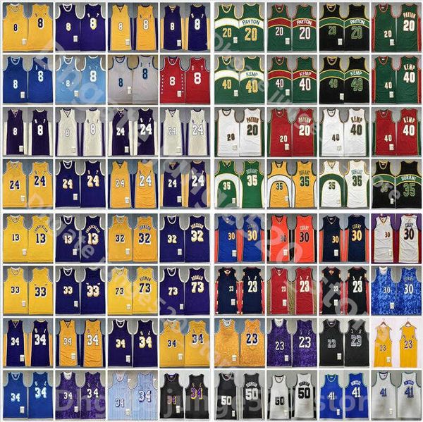 

fast delivery mitchellness retro basketball gary payton vince carter dikembe mutombo jason williams dennis rodman steve nash kevin garnett t, Black;red