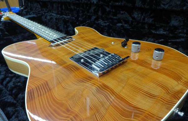 

custom shop electric guitar quilted redwood tele