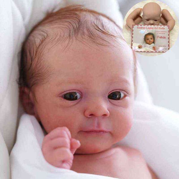 

19 inch popular bebe reborn kit felicia reborn baby vinyl doll kit unpainted unfinished doll parts diy blank reborn doll kit aa220325