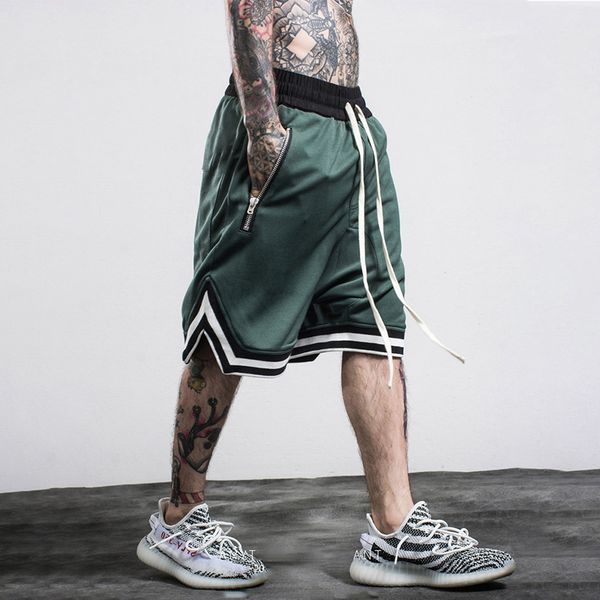 

men s casual shorts hip hop streetwear male gyms fitness short pants joggers sportswear bottoms bodybuilding men homme 220615, White;black