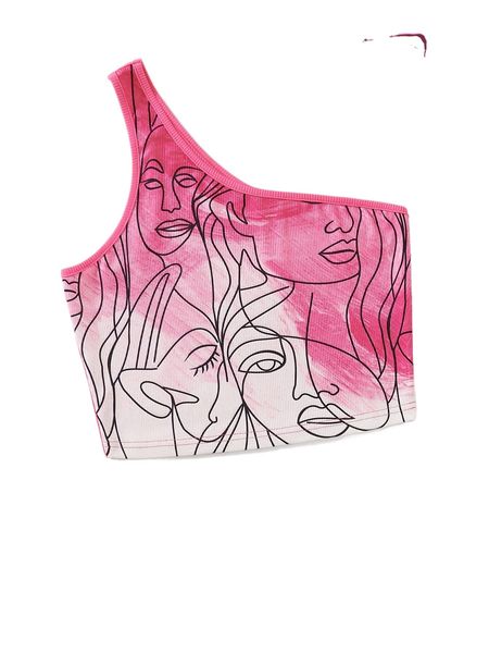 

figure graphic one shoulder v1q1#, White