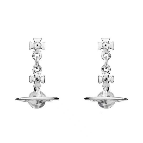 

charm ins vivian same minority ufo transparent glass ball cross, Golden