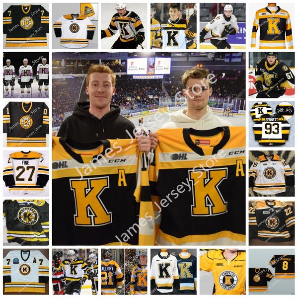 

shane wright custom ohl kingst on frontenacs stitched hockey jersey 23 duncan schneider 11 maleek mcgowan 7 chase costantino 30 aidan spoone, Black;red