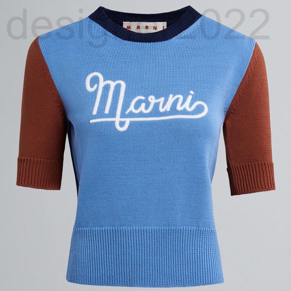 

women's sweaters designer shenzhen nanyou women's clothing spring mni letter embroidery slim short sleeve contrast color sweater q, White;black