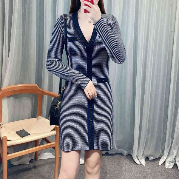 

casual dresses s skirt women's dress summer celebrity long sleeved a-line small fragrance law high-end niche light luxury design ce0i, Black;gray