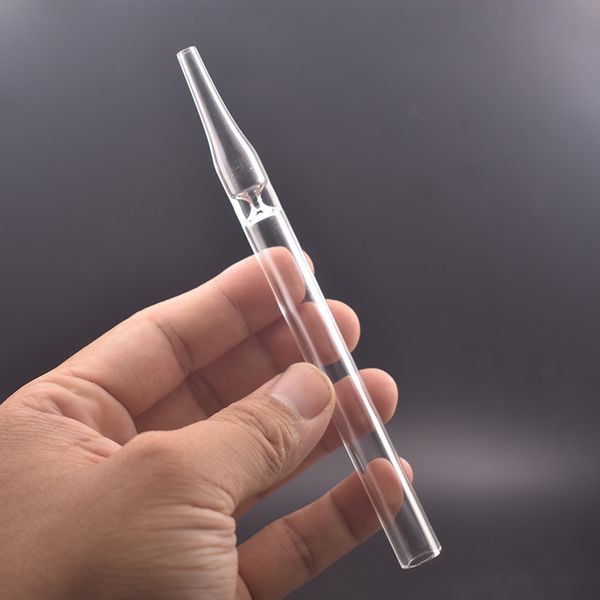 Glasstroh Ölpfeife Dampfwalze Handpfeifen 6 Zoll Zigarettenspitze Filter Tipps One Hitter Bat zum Rauchen von Tabak Shisha