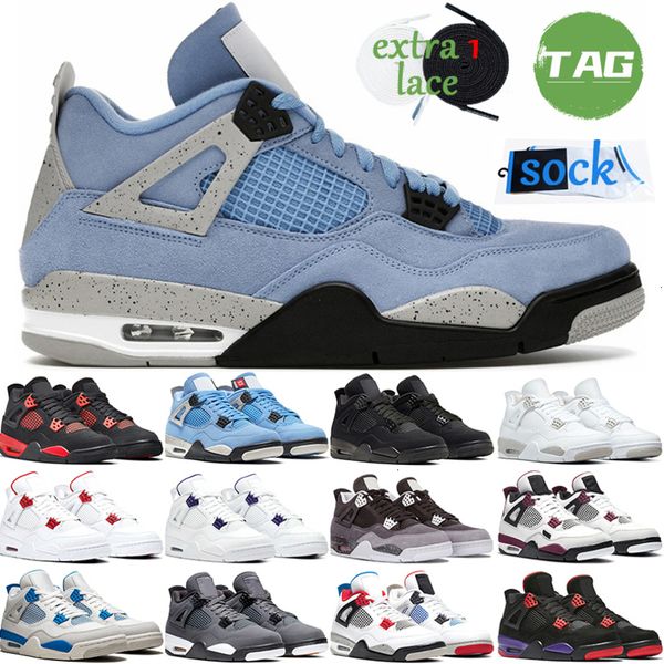 

uality men women 4s university blue basketball shoes motorsports fire red pure money white oreo mens sports sneakers chaussures
