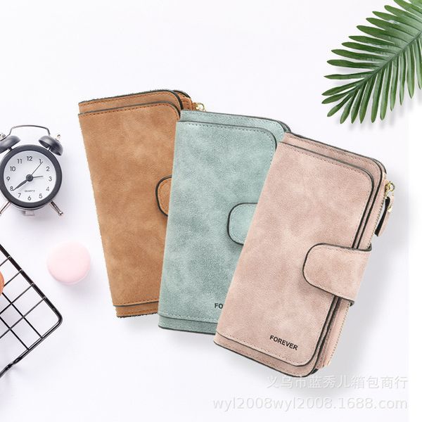 

fashion solid color ladies wallet simple personality fashion hdfbhfd, Red;black