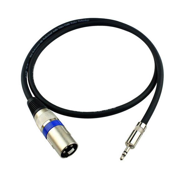 Cabos, 3,5mm Masculino estéreo para microfone XLR 3Pin macho jack conector de extensão de áudio cabo cerca de 1m / 1pcs