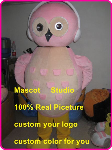 Costume della mascotte del gufo rosa di fantasia personalizzata costume anime kit mascotte tema vestito operato costume di carnevale40201