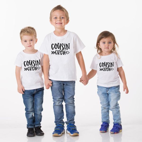 T-Shirts 1 Stück Cousin Crew Jungen Mädchen T-Shirt Familienlook Partykleidung Brüder Schwestern Cousins T-Shirt Mode Kleinkind Shirt Tops KleidungT-Shirt