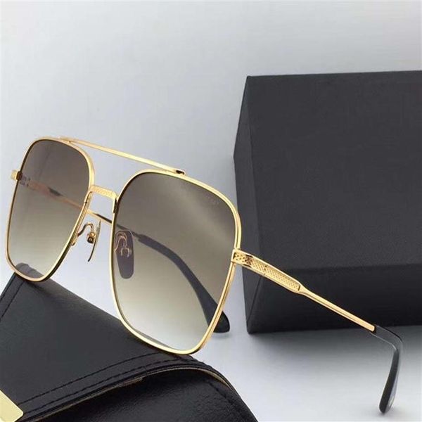 

square pilot sunglasses metal gold/brown shades sonnenbrille des lunettes de soleil fashion sunglasses for men shades new with box239g, White;black