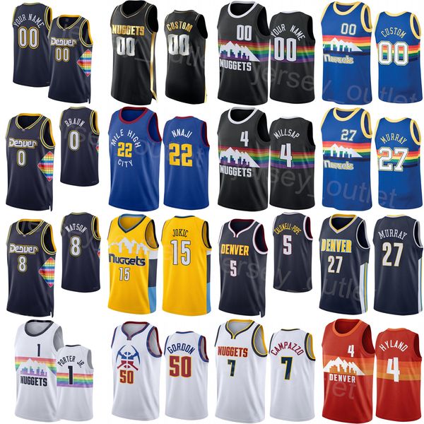

print edition basketball association ish smith jersey 4 kentavious caldwell-pope 5 christian braun 0 peyton watson 8 demarcus cousins 4 zeke, Black;red