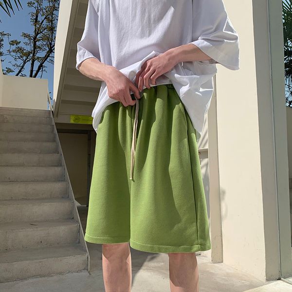 

2021 summer men's solid color shorts beach bodybuilding casual cargo shorts streetwear popular nice multicolor shorts m-2xl 0613, White;black