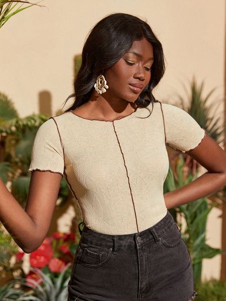 

contrast stitch textured e1vd#, White