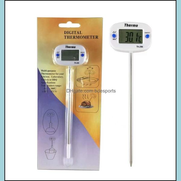 Thermometer Küchengeräte Küche Esszimmer Bar Hausgarten Kochen Digitales Thermometer für Grill Elektronische Lebensmittelsonde Thermo Wasser Milch Mea