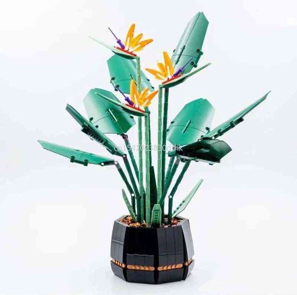 

moc creative 1173pcs heaven bird plant tree building blocks flowers kit assembly diy bricks toys birthday gift 10289 t220719