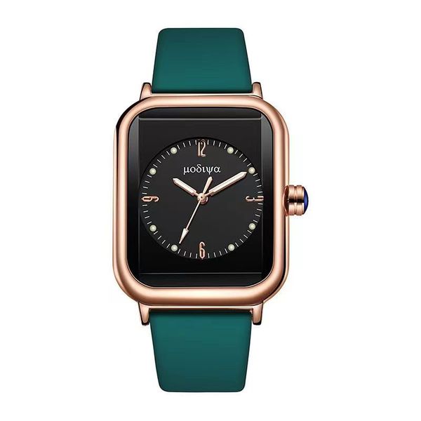 

luxury womens watches designer literary luminous quartz watch temperament high-end high-value fashion silicone small square women watch, Slivery;golden
